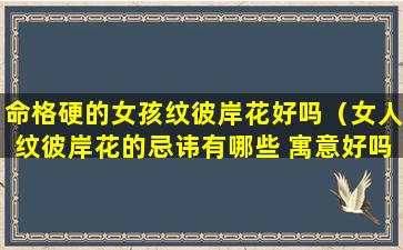 命格硬的女孩纹彼岸花好吗（女人纹彼岸花的忌讳有哪些 寓意好吗）